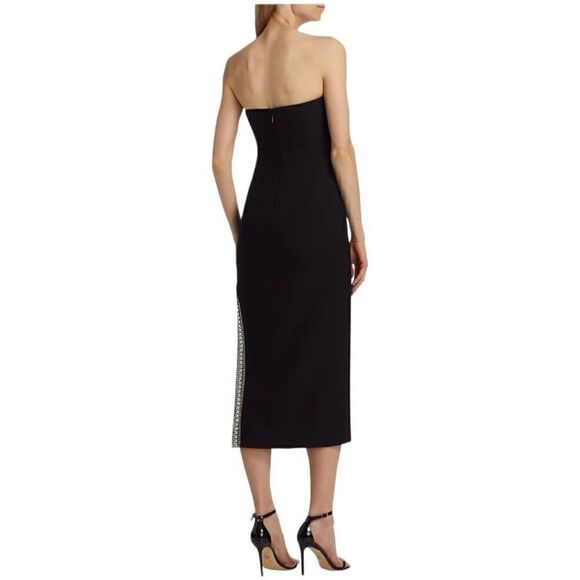 Cinq a Sept Sammy Strapless Rhinestone Midi Dress Size 12 - Picture 4 of 12